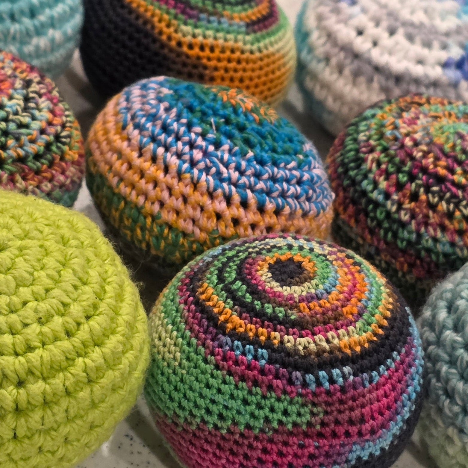 Crochet Footbags - Assorted Colors