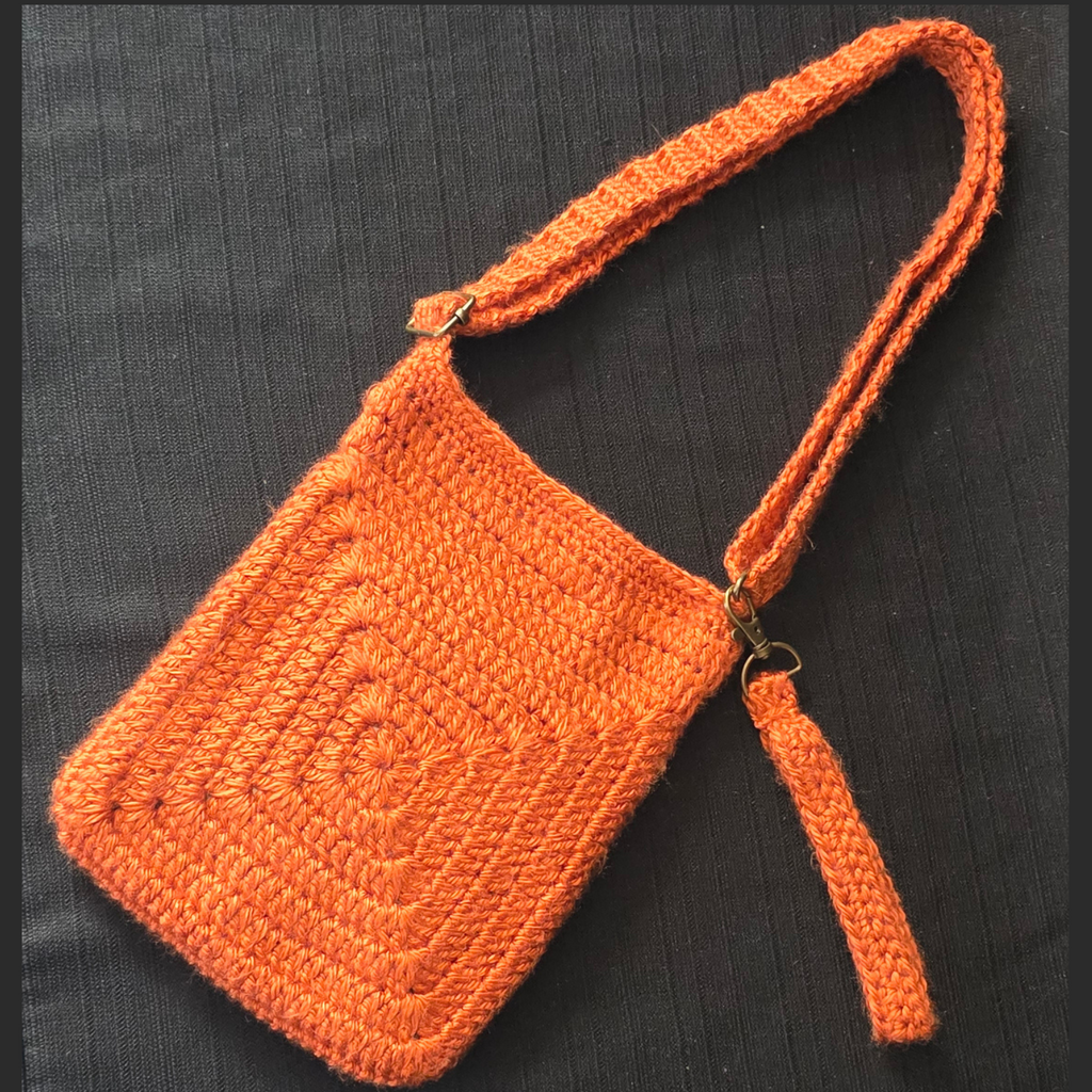 Crochet Phone Crossbody Bag with Charm