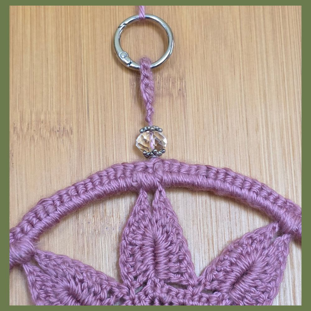 One-of-a-Kind Crochet Flower Suncatcher | Repurposed Jewelry