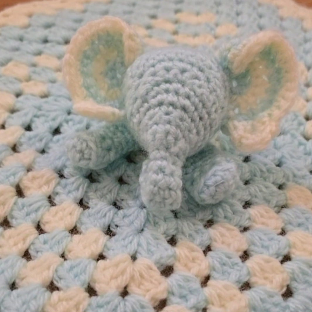 Crochet Elephant Baby Lovey