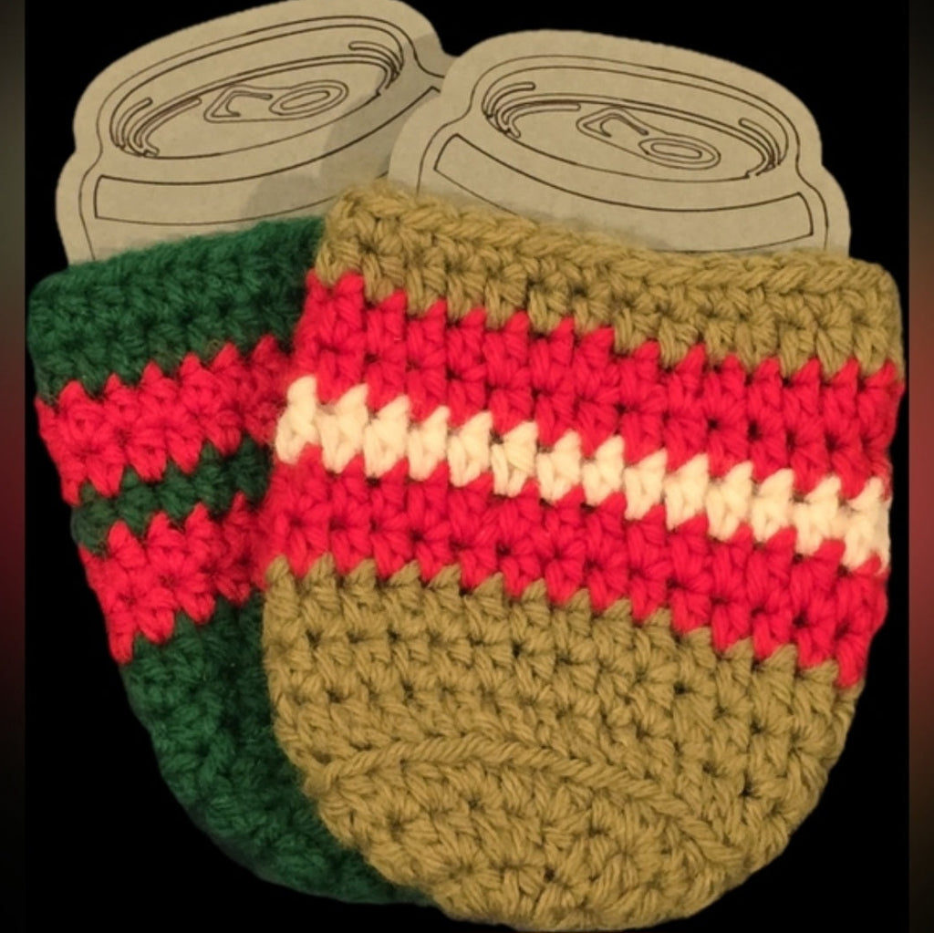 Crochet Christmas Can Coozies – Set of 2