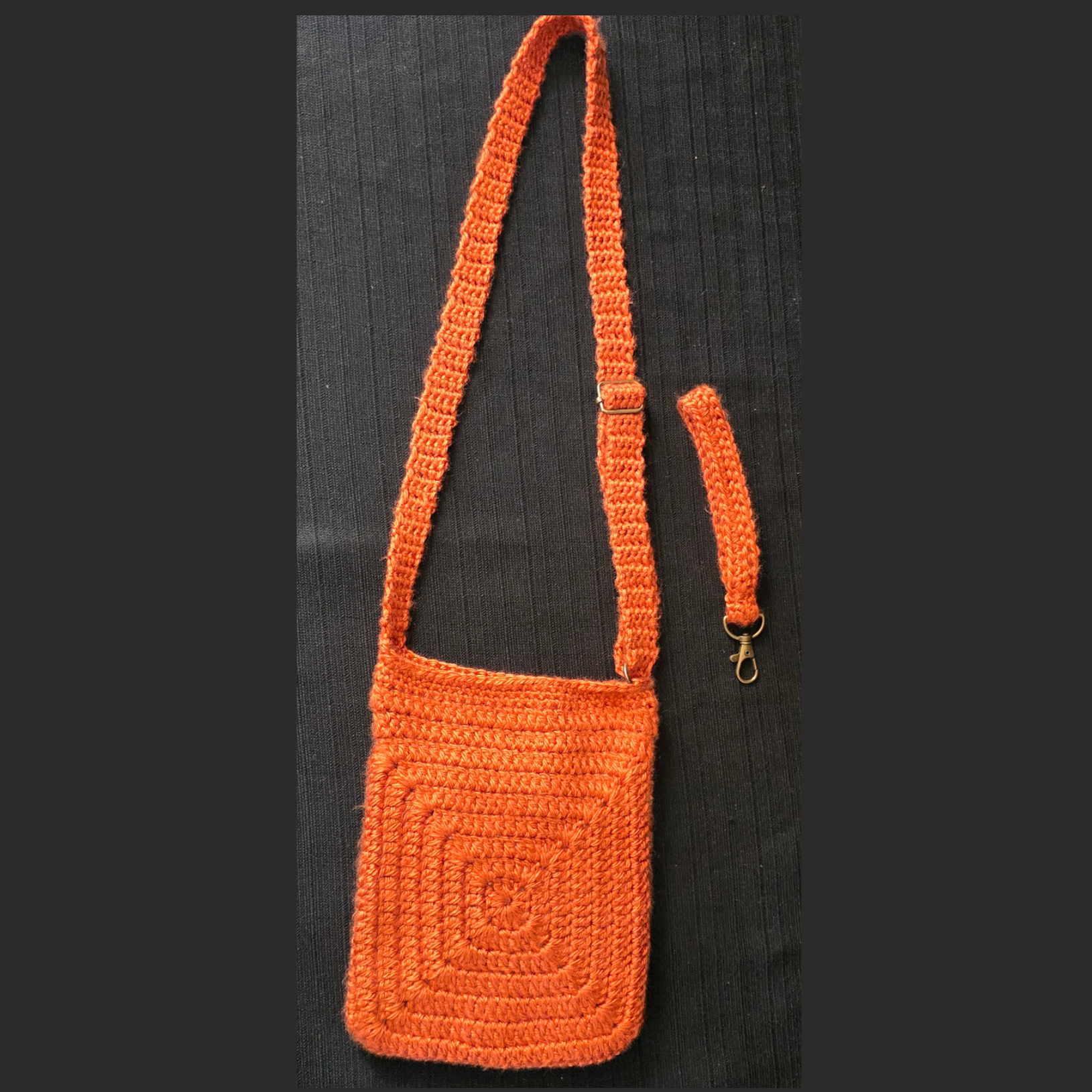 Crochet Phone Crossbody Bag with Charm