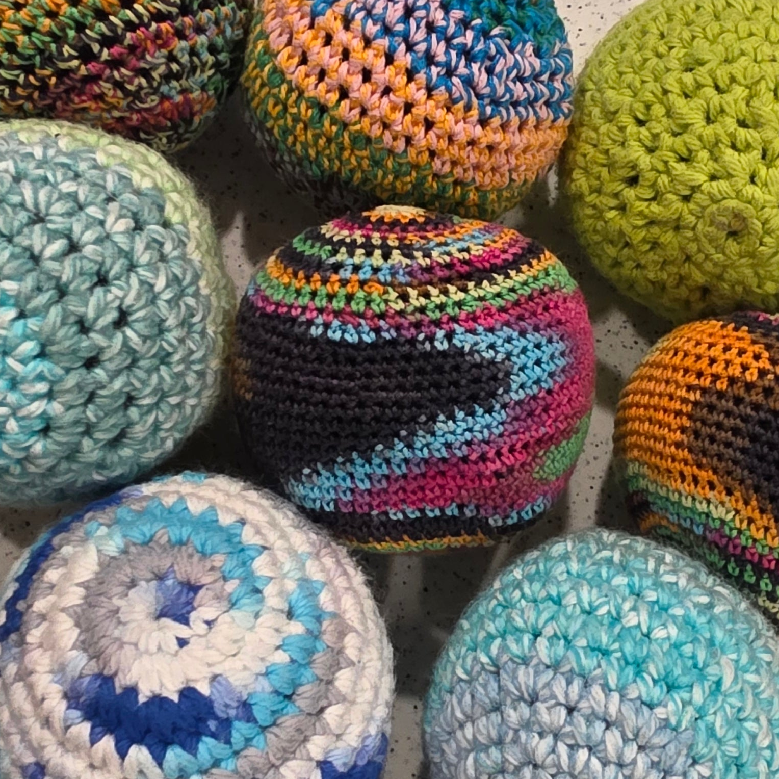 Crochet Footbags - Assorted Colors